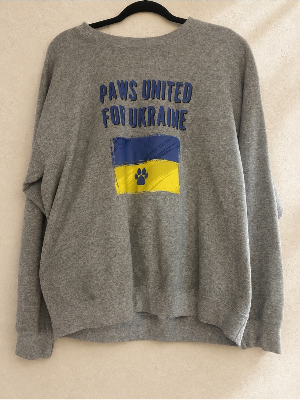 Paws United for Ukraine Grey Crewneck Sweatshirt